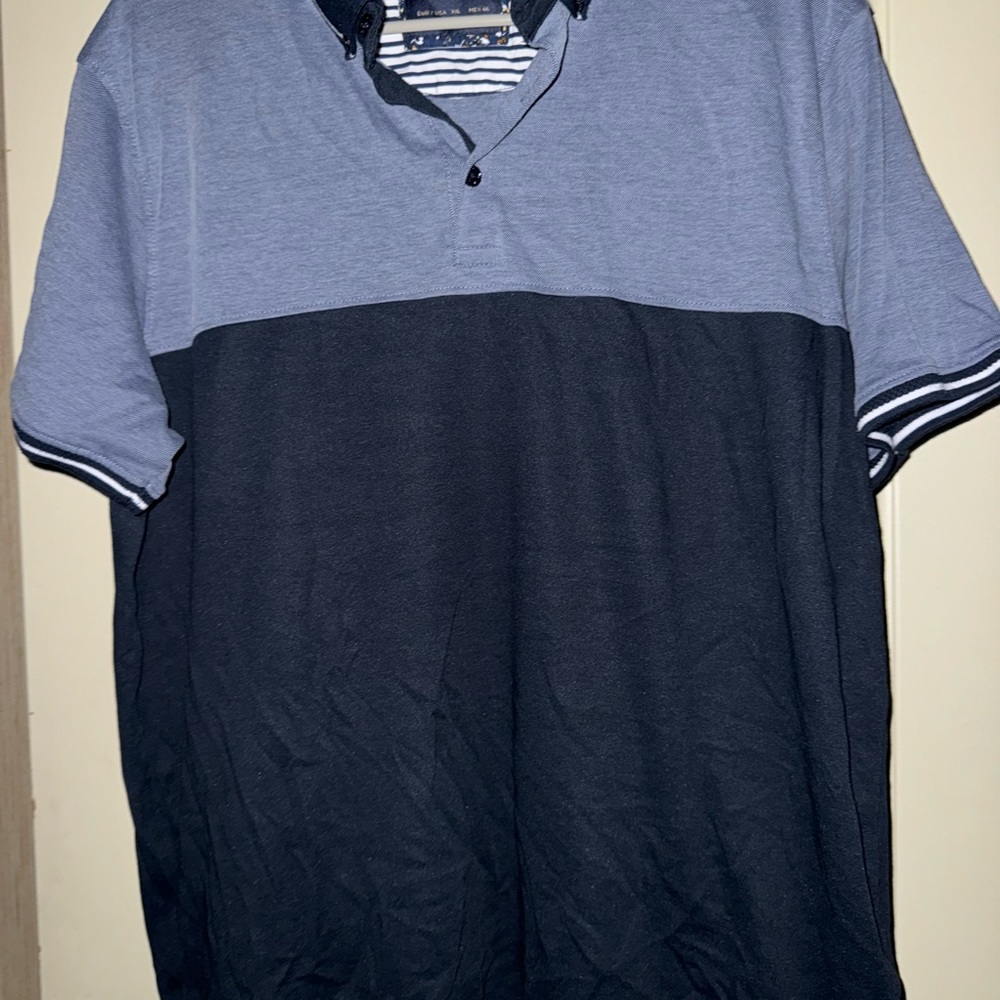 Denim and flower nice polo M